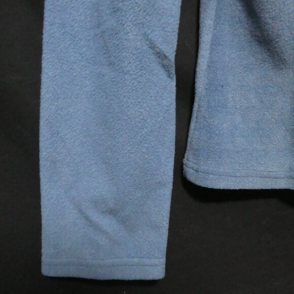 UB JEANS | Striped Light Blue Fleece V-Neck Long Sleeve Shirt W/ Sleeve Pocket - Picture 13 of 15